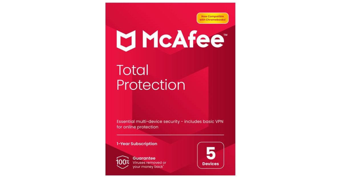 Mcafee total protection 5 Devices 1 Year key | Sell-SA