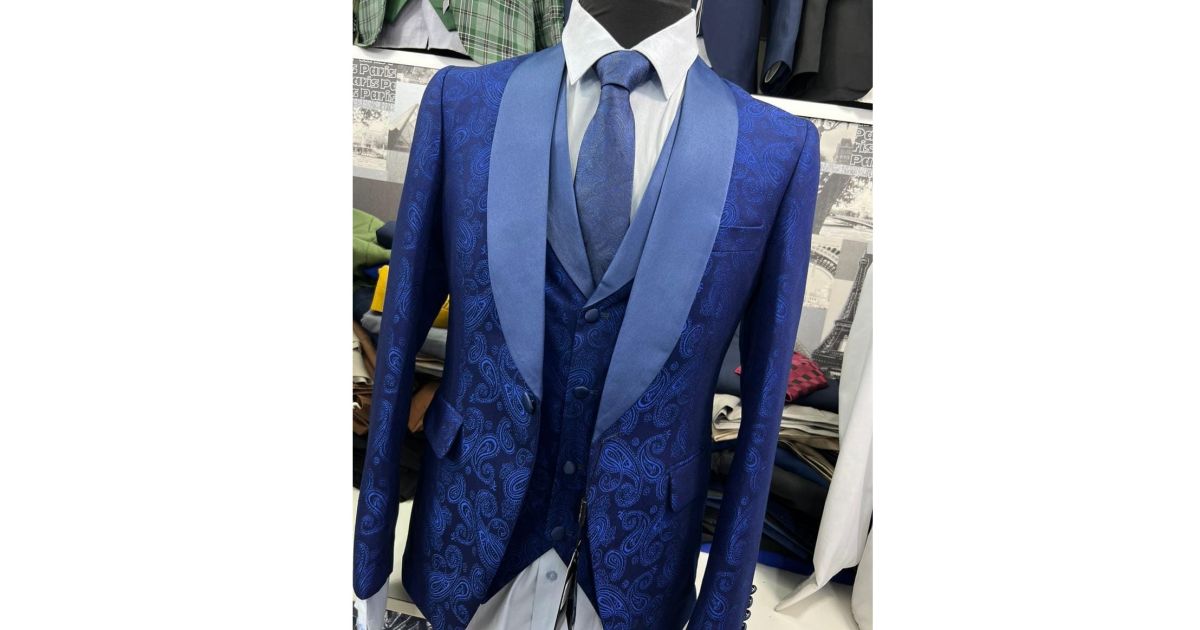 20137 Navy Blue Slim Fit 3 Piece Tuxedo Suit main image 1